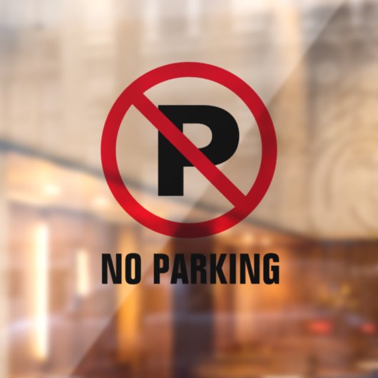 Kein Parken Rot-P-Zeichen, transparentes Fensterkl Fensteraufkleber (Blatt 2)