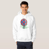 Kein Parking Road Sign Red Blue Verkehrszeichen Hoodie (Vorne ganz)