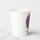 Kein Parking Road Sign Red Blue Verkehrszeichen Pappbecher (Rechts)