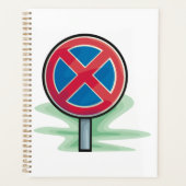 Kein Parking Road Sign Red Blue Verkehrszeichen Planer (Vorderseite)