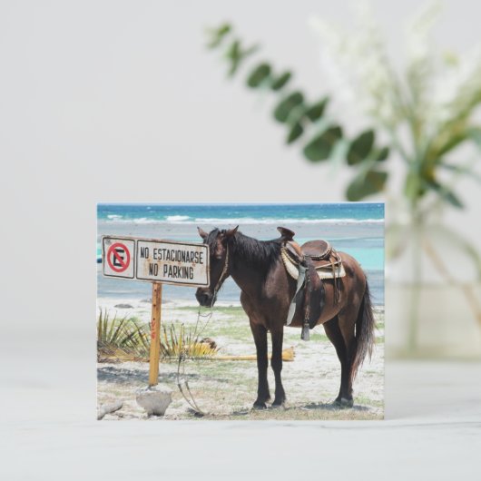 Kein Parkplatz Postkarte (Stehend Vorderseite)