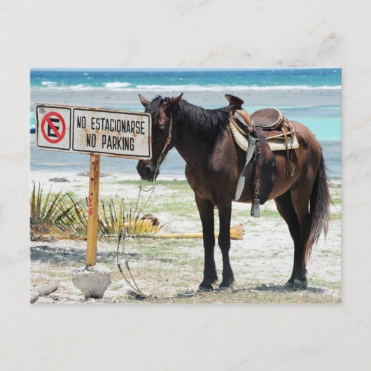 Kein Parkplatz Postkarte (Vorderseite)