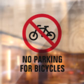 Kein Parkrad, transparentes Fensterklappen Fensteraufkleber (Blatt 2)