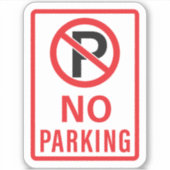 Kein Parkzeichen Aufkleber (Vorderseite)