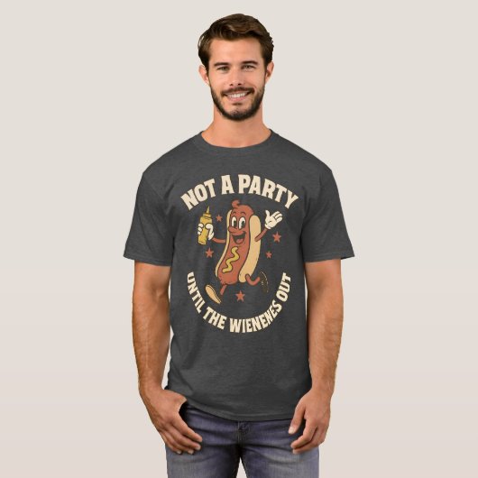 KEIN PARTY, BIS DIE DACKEL HERAUSKOMMT T-Shirt (Vorne ganz)