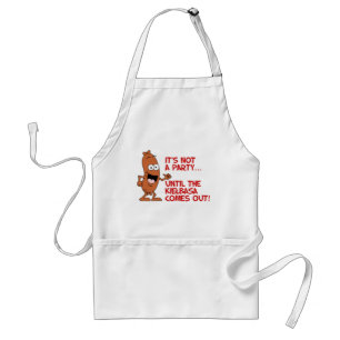 Kein Party, bis Kielbasa erwachsene Schürze hervor