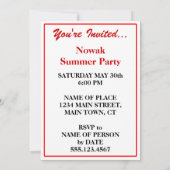 Kein Party bis Kielbasa polnische Einladung (Rückseite)