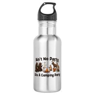 Kein Party wie ein Camping-Party Edelstahlflasche