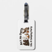 Kein Party wie ein Camping-Party Gepäckanhänger (Rückseite vertikal)