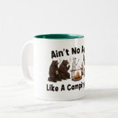 Kein Party wie ein Camping-Party Zweifarbige Tasse (Vorderseite Links)