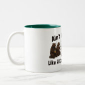 Kein Party wie ein Camping-Party Zweifarbige Tasse (Links)