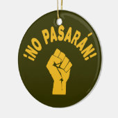 Kein Pasaran - Sie werden nicht vorbeikommen Keramik Ornament (Links)