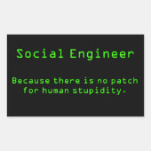 Kein Patch Rechteckiger Aufkleber (Vorderseite)