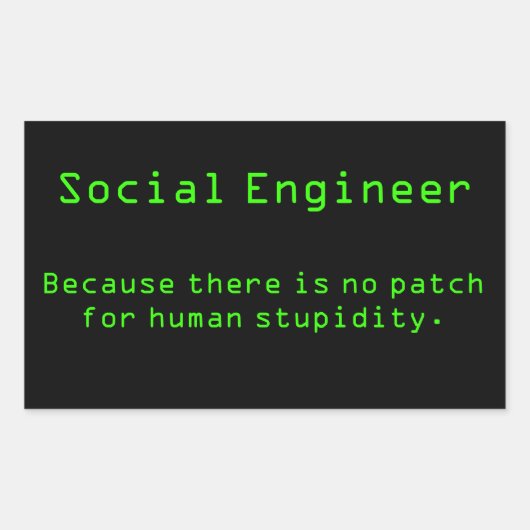 Kein Patch Rechteckiger Aufkleber (Vorderseite)