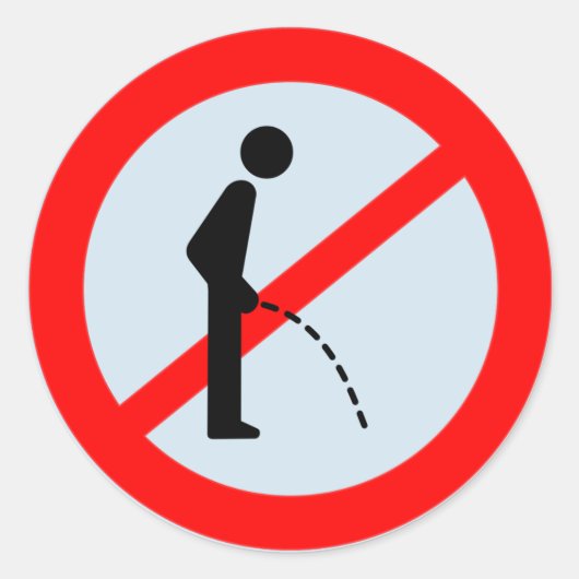 Kein Pech in der Öffentlichkeit Runder Aufkleber (Vorderseite)