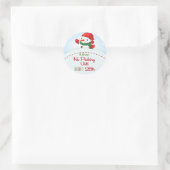 Kein Peeking bis zum 25. Dezember Snowman Geschenk Runder Aufkleber (Tasche)