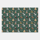 Kein Peeking Feiertag Weihnachtsfeiertag - Hundesc Geschenkpapier Set (Vorderseite)
