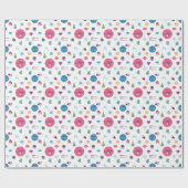 Kein Peeking & fröhliches Emoji-Muster Geschenkpapier (Flach)