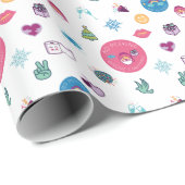Kein Peeking & fröhliches Emoji-Muster Geschenkpapier (Rolleneckpunkt)