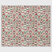 Kein Peeking Illustriert Gnome Holiday Geschenkwra Geschenkpapier (Flach)