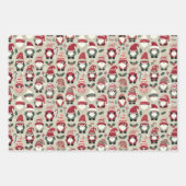 Kein Peeking Illustrierter Gnome Weihnachtsfeierta Geschenkpapier Set (Vorderseite 2)