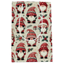 Kein Peeking Illustrierter Gnome Weihnachtsfeierta Mittlere Geschenktüte