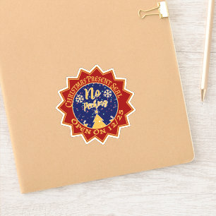 Kein Peeking öffnen nicht bis Weihnachten ein rote Aufkleber