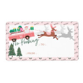 Kein Peeking Pink Retro Van & Reindeers (Vorne)