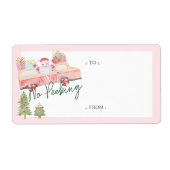 Kein Peeking Santa's Comin' to Town Pink Van Label (Vorne)