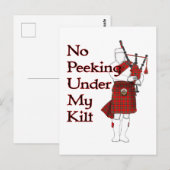 Kein Peeking unter meinem kilometerlangen, sonnige Postkarte (Vorne/Hinten)