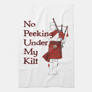 Kein Peeking unter meinem Kilt Funny Scottish Geschirrtuch