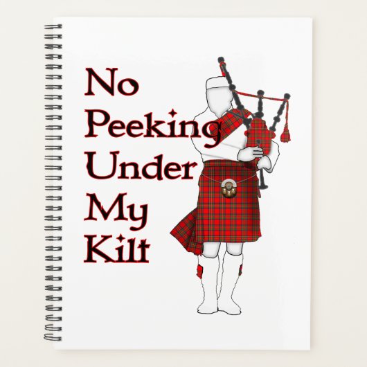 Kein Peeking unter meinem Kilt Funny Scottish Planer (Vorderseite)