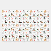 Kein Peeking Weihnachts-Hund Breed Pattern Geschenkpapier Set (Vorderseite 3)