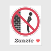 Kein Peing Verbotenes Zeichen Aufkleber (Blatt)