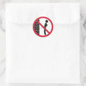 Kein Peing Verbotenes Zeichen Runder Aufkleber (Tasche)