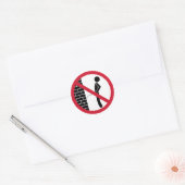 Kein Peing Verbotenes Zeichen Runder Aufkleber (Umschlag)