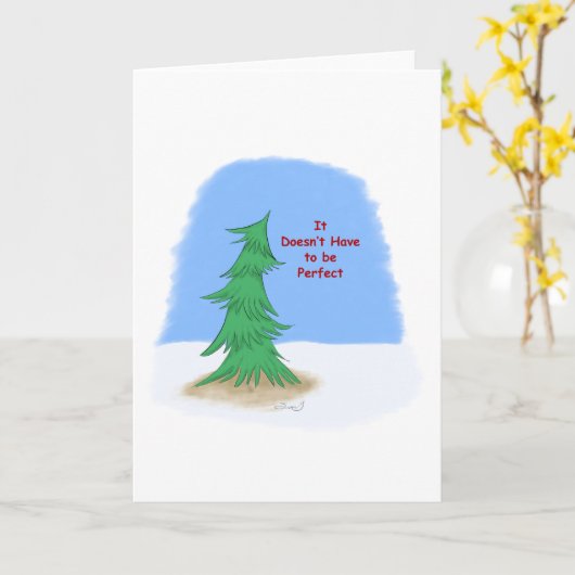 Kein perfekter Baum Karte (Gelbe Blume)