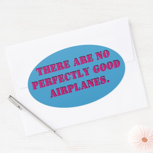 Kein perfekter Flugzeug-Aufkleber Ovaler Aufkleber (Umschlag)