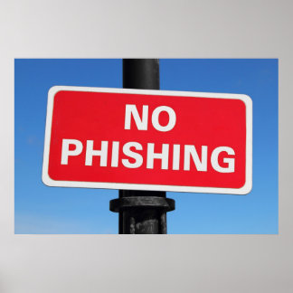Kein Phishing-Zeichen Poster