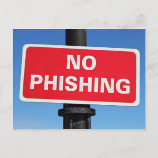 Kein Phishing-Zeichen Postkarte