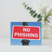 Kein Phishing-Zeichen Postkarte (Stehend Vorderseite)