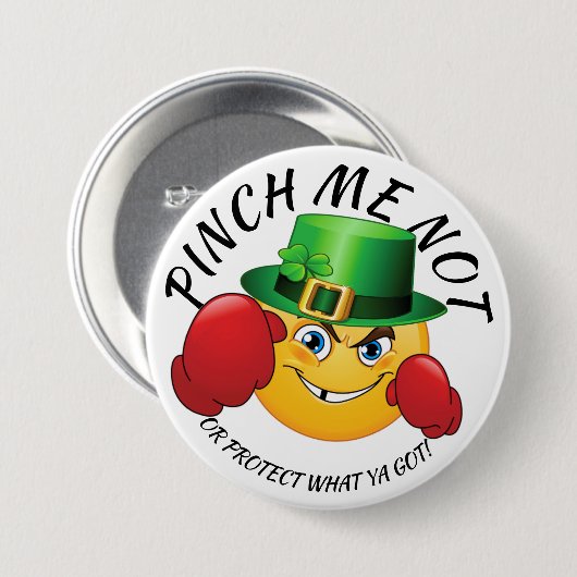 Kein Pinching St. Patrick's Day Button (Vorne & Hinten)