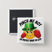 Kein Pinching St. Patrick's Day Button (Vorne & Hinten)