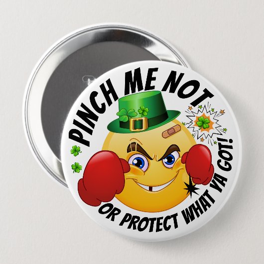 Kein Pinching St. Patrick's Day Button (Vorne & Hinten)