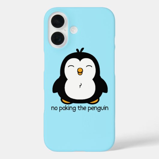 Kein Pinguin Anstupsen Case-Mate iPhone Hülle (Rückseite)