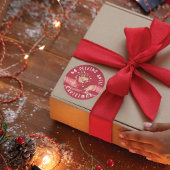 Kein Pinkeln bis Weihnachten | Dackel Dog Red Runder Aufkleber