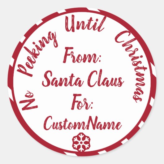 Kein Pinkeln bis Weihnachten Weihnachtsgeschenk Runder Aufkleber (Vorderseite)