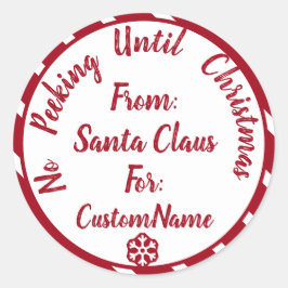 Kein Pinkeln bis Weihnachten Weihnachtsgeschenk Runder Aufkleber