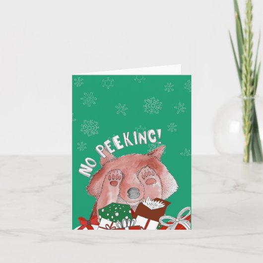 Kein Pinkeln! Feiertagskarte (Vorderseite)