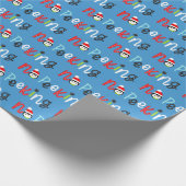 Kein Pinkeln Niedlicher Whimsikkids Weihnachten Geschenkpapier (Ecke)